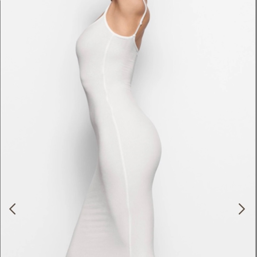 Skims XS Marble Soft Lounge Long Slip Dress